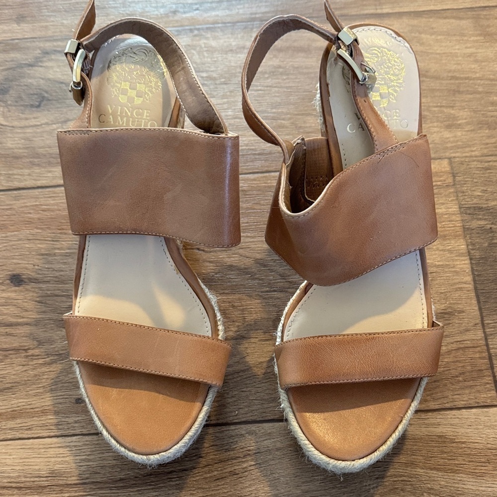 Vince Camuto Brown Espadrille Sandals - Picture 1 of 4